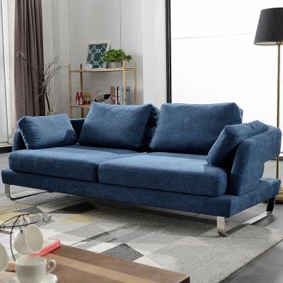 China Small Sofa Piece Modern Sofa For Living (The Other) Adjustable Fabric Blue Fancy for sale