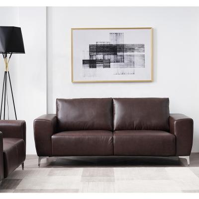 China Leather Sofa L Shape Furniture Modern Sofa Supplier (Other) Factory Design Living Room Genuine Leather Adjustable Living Room Furniture for sale