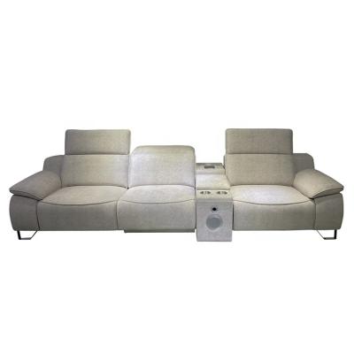 China Adjustable Deluxe Fabric Sectional Sofas (Others) With Power Recliners And Cup Holders for sale