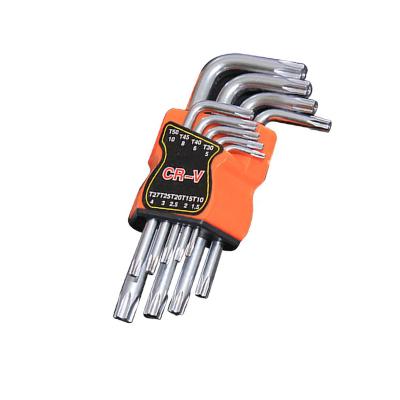 China High Strength DIY 9 Pcs Long Arm Quick Release Star Hex Key Wrench Sets for sale