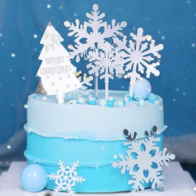 China Birthday Party Cake Decorations 2021 New Acrylic Merry Christmas Cake Toppers Decoration For Party Supplies Merrry Christmas Acrylic Cake Baking Toppers for sale