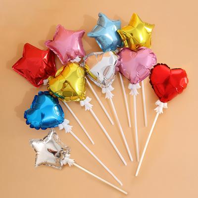 China Disposable Party Supplies 2021 Party Supplies Cake Tools Christmas Decoration Ornament Happy Birthday Heart Balloon Cake Topper for sale