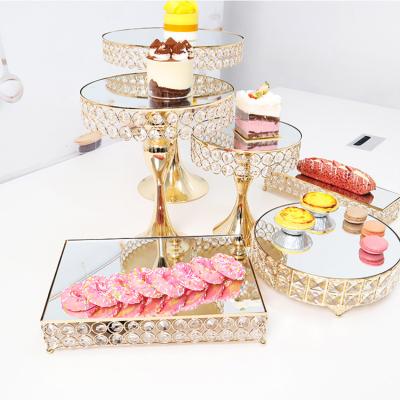 China Viable Stand Gorgeous Cake Fruit Basket Iron Material Metal Display Food Dessert Rack Buffet Sewing Rack for sale