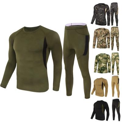 China Breathable OBSHORSE Autumn Winter Men's Thermal Underwear Set for men Mens Long Johns Sports Quick Dry Tactical Fleece Thermal Underwear for sale