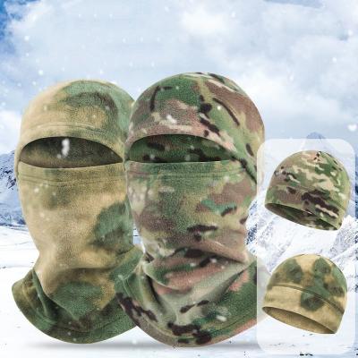 China COMMON Winter Warm Fleece Cycling Beanie Round Hat Camo Camouflage Solid Color Cycling Beanie Tactical Beanie Skull Cap for sale