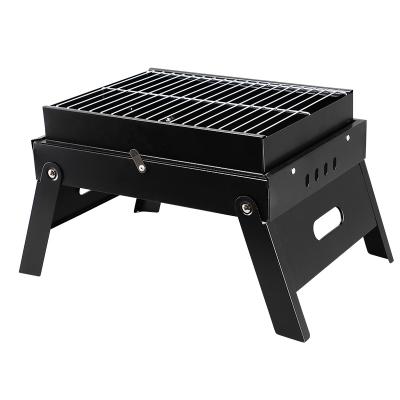 China Customized Popular Easily Assembled Cold Rolled Iron Camping Folding Barbecue Grill Outdoor Promotion Charcoal BBQ Grill for sale