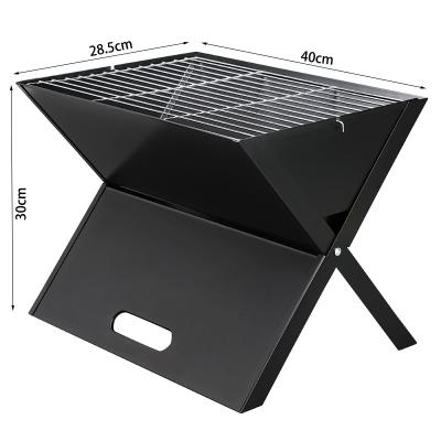 China Outdoor Customized Double Sided Folding BBQ Grill Easily Assembled Oven Grill Camping Professional Bonfire Grill Double Use Charcoal Grill for sale