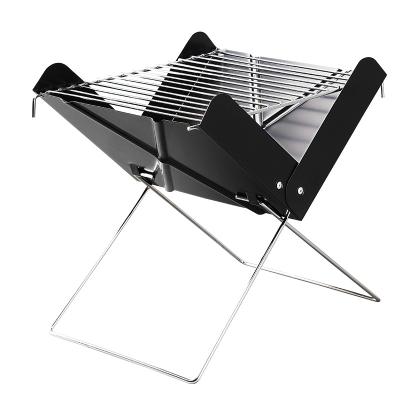 China Newest Style X Style Skintle Folding Barbecue Oven Portable Outdoor Picnic Kitchen Charcoal BBQ High End Easily Assembled Grill for sale