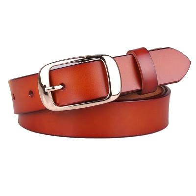 China Fashion leather belt women's genuine leather belts full cowhide to create simple and supple women's belts for sale