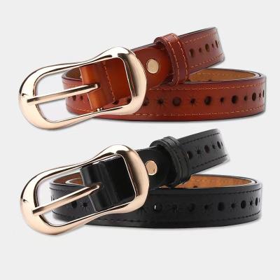 China Popular ladies leather belt simple soft sheer leather belt schoolgirl fashion decorative jeans belts for sale