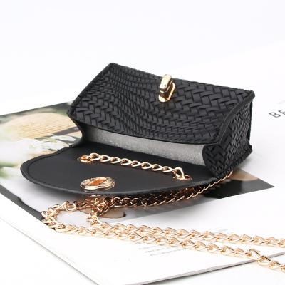 China Stylish Decorative Coin Purse Mini Pouch Leopard Braided Chain Satchel Waist Bag Can Match With Belt for sale