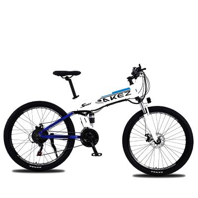 China Aluminum Alloy Folding Electric Mountain Bike 27.5 Inch Aluminum Alloy 48v 500w Lithium Battery Electric Bike for sale