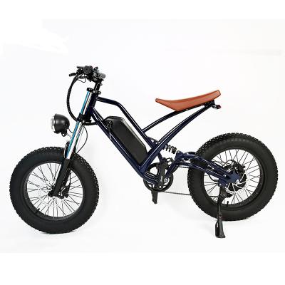 China Fat tire steel motorcycles 750W electric bicycle 48V battery ebike 20 inch city e bike electric bicycle for sale