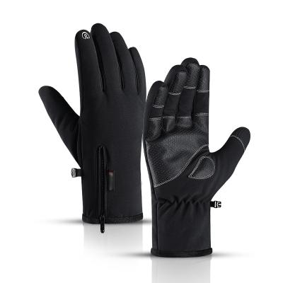 China Modern Cycling Ski Mountaineering Sports Zipper Gloves Outdoor Waterproof Touch Screen Gloves for sale