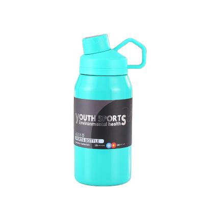 China Viable Stainless Steel Vacuum Insulated Gym Sports Water Bottle Thermo Mug With Lid And Top Handle for sale