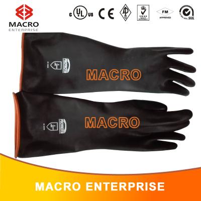 China Acid Black Latex Gloves for sale