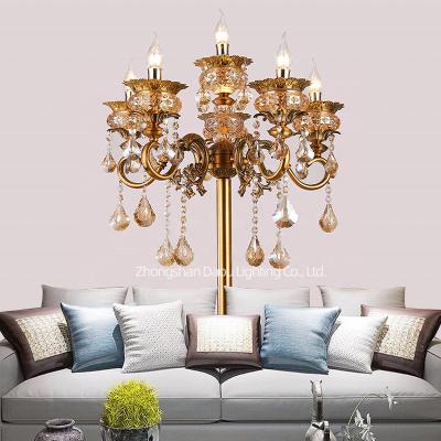 China Factory direct modern floor lamp modern with transparent crystal luxury floor lamp for living room for sale