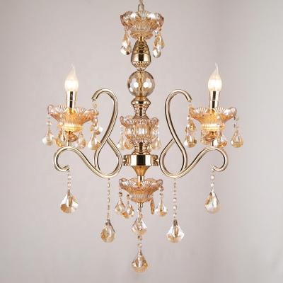 China Modern Luxury Crystal Glass Pendant Light Chandelier Gold Chandelier Pendant Lighting for Home Decor for sale