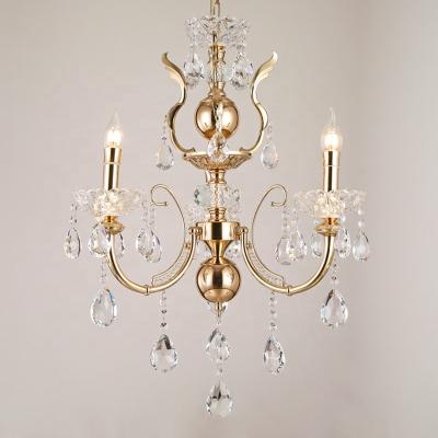 China Beautiful Crystal Chandelier Lighting FGD Modern Custom Metal Chandelier Round Decorative Led Lighting for sale