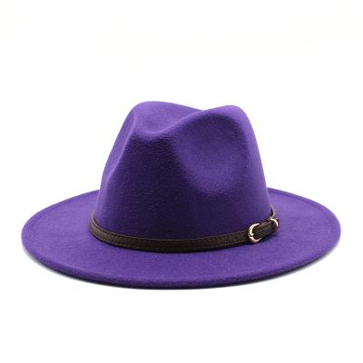 China B-8130 Popular Men's Adult Fashion Headwear Felted Hats Trilby Womens Men Unisex Felt Plush Hats Womens Ladies Ladies Size Wool Fedora Hat for sale