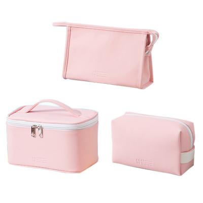 China New arrivals PU cosmetic bag 3pcs fashion makeup bag custom printing cosmetic bag medium set set for sale