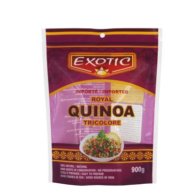 China Heat Seal Couscous and Quinoa Clear Plastic Food Packaging Mylar Moisture Proof Ziplock Bag With Window for sale