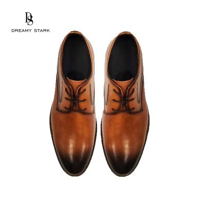 China Luxury High Quality Genuine Leather Men's Elegant Shoes New Handmade Deodorization Style Lace-Up For Party Business Shoes for sale