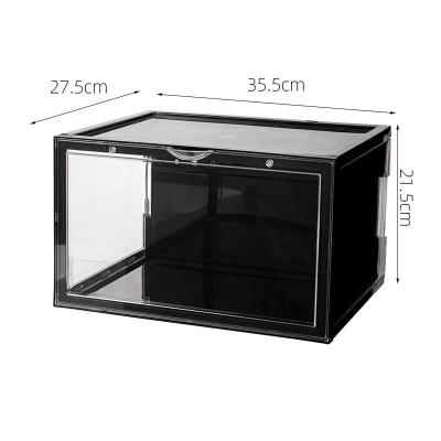 China Viable Sports Drop Front Clear Acrylic Shoe Storage Box High Quality Clear Acrylic Storage Box For Shoes for sale