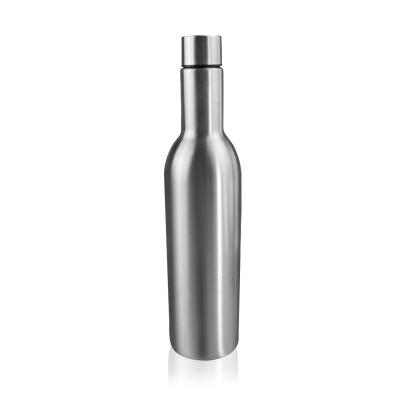 China New Products 750ML Custom Insulated Stainless Steel Wall Tumbler Vacuum Christmas Wine Bottle Double Insulated Wine Bottle for sale