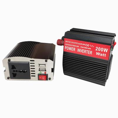 China Dual Usb DC AC 12V To Car 220V 200W Mini Inverter Off Grid Inverter With Dual Usb for sale