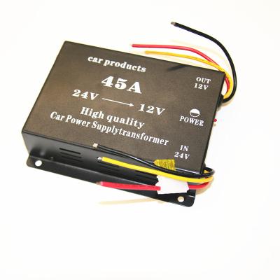 China 45A Car Inverter Car Power Supply Transformer Efficiently Input 24v DC To Output 12v DC for sale