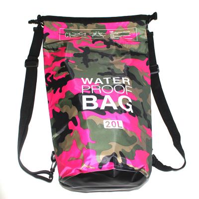 China Small in Size and Light in Weight Floating Boating Hiking Outdoor Kayak PVC Water Sports Ocean Pack Camouflage Rafting Bag Waterproof for sale