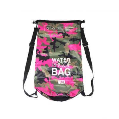 China Small in size and light in weight waterproof lightweight double-shoulder camouflage dry bag One-shoulder drift bag and light polyester for sale