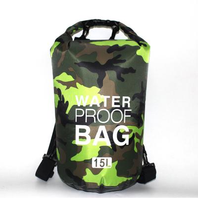 China Small in size and light in foldable custom waterproof PVC cylinder office lightweight camouflage backpack dry sports travel bag for sale