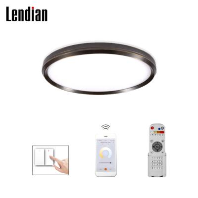 China Modern smart dimmable tuya 2.4G 30w hotel ceiling light OEM odm odm lamparas de techo Luz de LENDIAN dimmable deckenlampe led ceiling lamp for sale