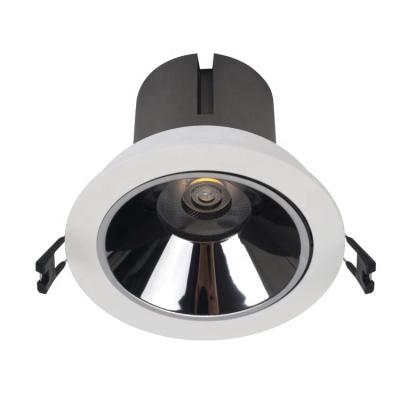 China Modern 5 years warranty smart control ip20 ip44 clear cob black white gray frame led anti-glare downlight for sale