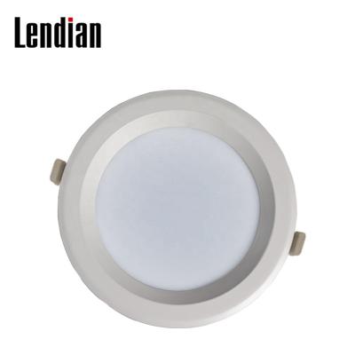 China Modern IP44 dali dimmable spotlight round 20w 12w office indoor smart recessed DOB led panel CCT adjustable downlight ceiling project for sale