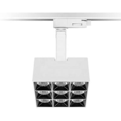 China Modern Square 30w New Style Black White Linear Round Track Cob Dimmable Track Lights Design for sale