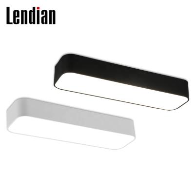 China Modern New Technology 25w 45w Modern Black White Rectangular Surface Mounted Led Ceiling Panel Light for sale