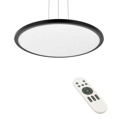 China Modern Remote Control CCT Dimmable 24W 30W 40W 48W 72W 96W Hanging Ceiling CCT Round Adjustable Led Panel Light for sale