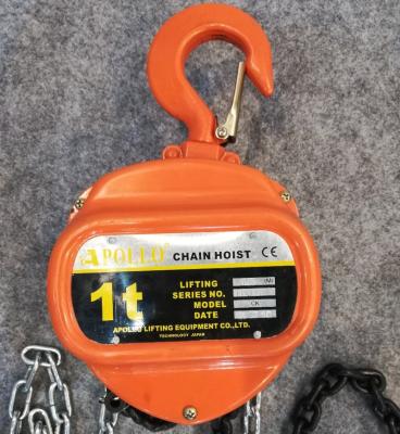 China Apollo Brand CK Type 1T Heavy Duty Chain Pulley Construction Hoist Block for sale