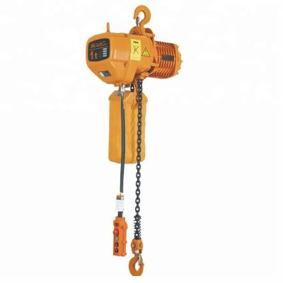 China Hotels factory price 1phase 220V or 3 phase 380V-460V motorized trolley type electric chain hoist single or double low speed for sale for sale