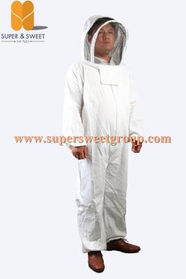 China Full Body Professional Beekeeping Cotton  Bee Keeping Suit + Veil Hood/overall for sale