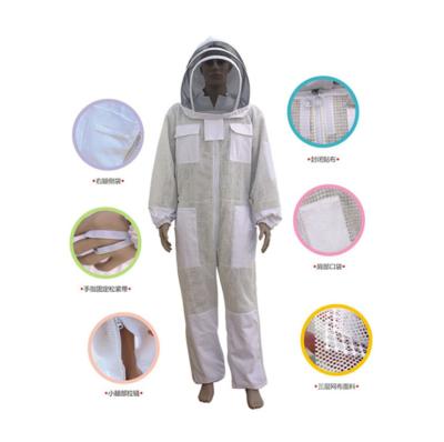 China Beekeeping Suit Professional Bee Suit Protective Clothing 3 Layer Mesh Beekeeper Suit for sale