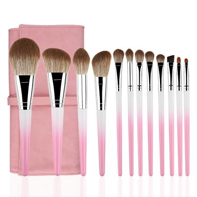 China Hot Selling Dense Smudge Brush Thickening Tube Aluminum Eye Makeup Brush for sale