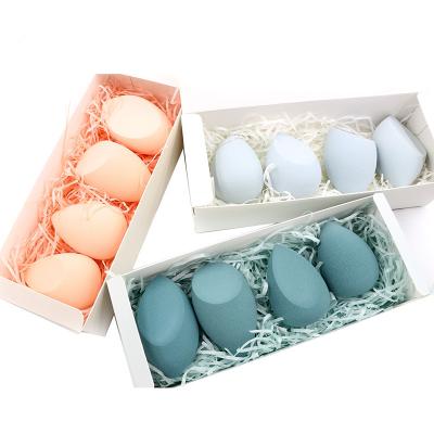 China Hot Sale 4PCS Female Facial Beauty Ocean Series Color Makeup Sponge Set For Foundation BB Cream for sale