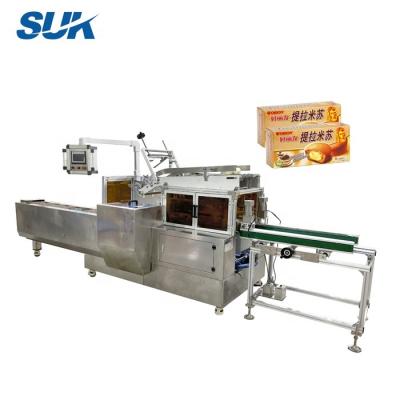 China Automatic Cake Bread Food Beverage Biscuit Cartoning Packing Machine With Got Glue Machine for sale