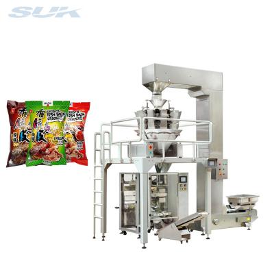 China Automatic Food Prawn Cracker Packing Machine With Automatic Weighing for sale