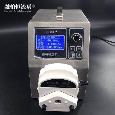 China RongBai BT100LY Liquid Peristaltic Pump Peristalsis Single Pump Head 380mL/min Artificial Intelligence Control Max Flow for sale