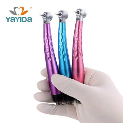 China Dental LED Internal Triple Jet Dental Aluminum Colorful Turbine High Speed ​​Handpiece 2/4 Hole for sale